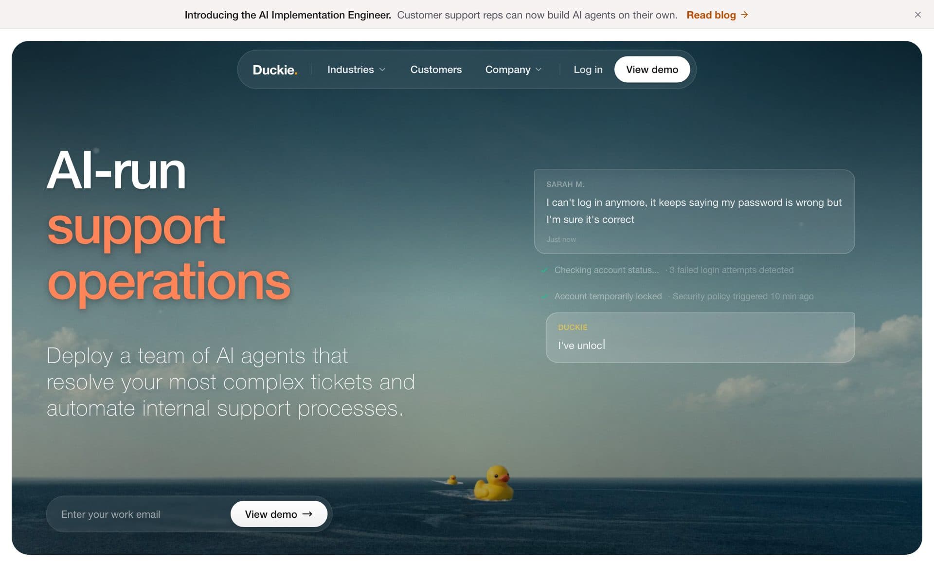 Duckie — AI Agents / Customer Support