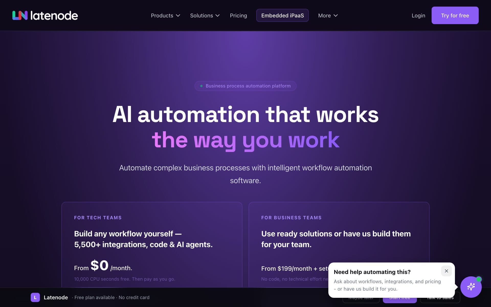 Latenode — Workflow Automation