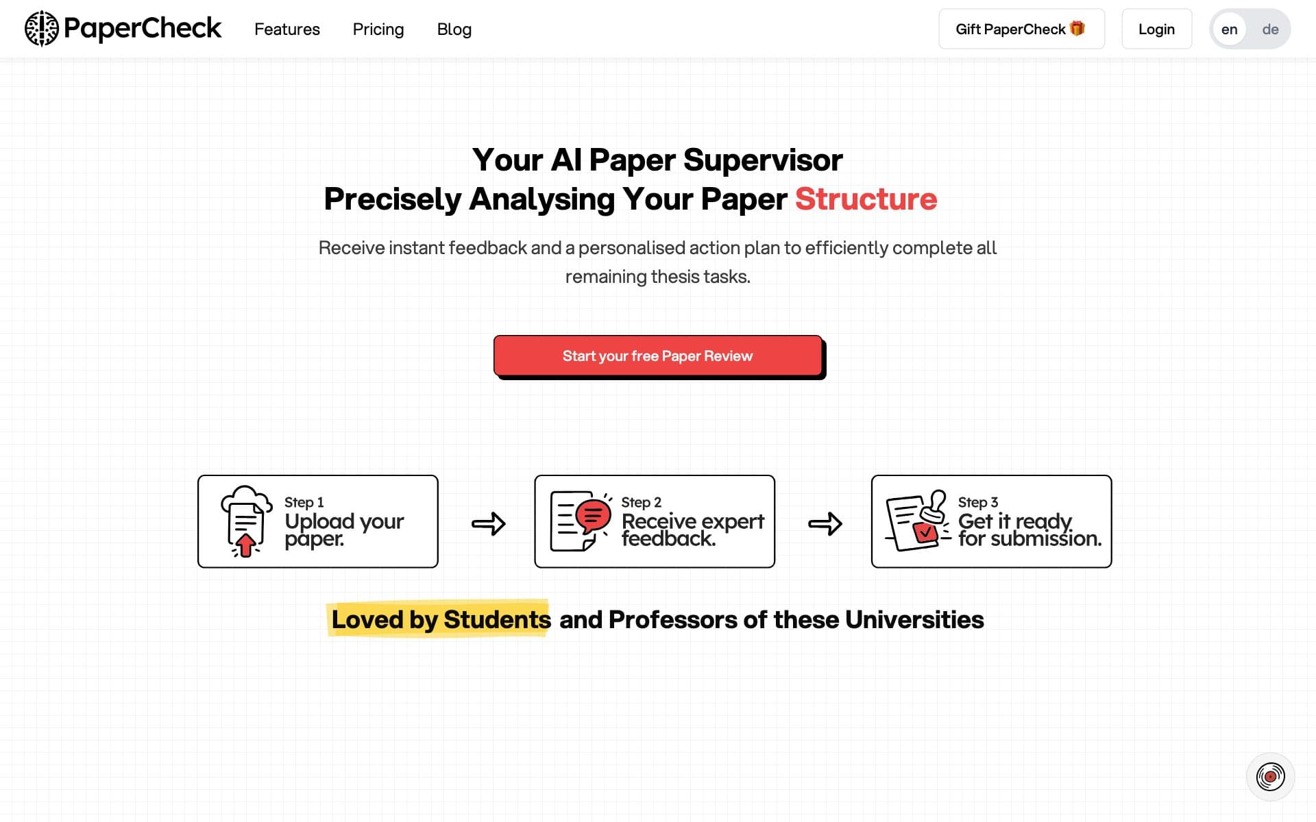 PaperCheck — EdTech / AI SaaS